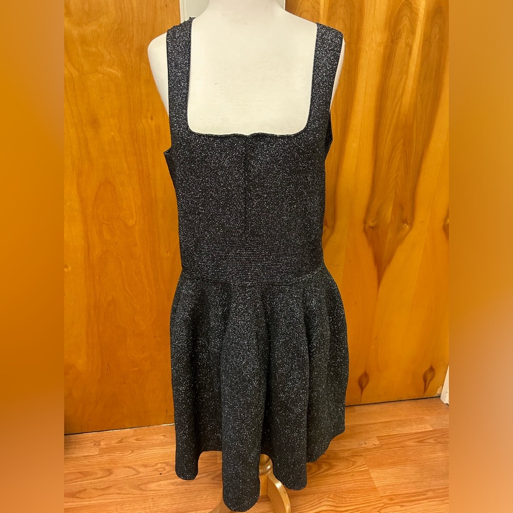 Ted Baker London Black Glitter Mini Dress